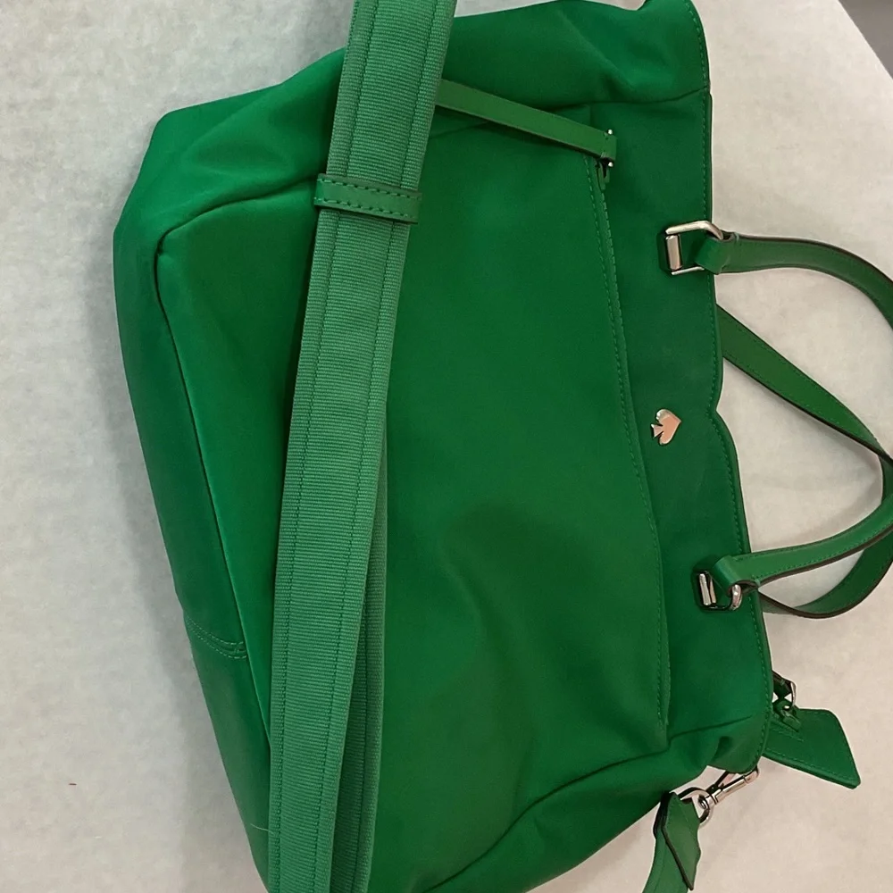kate spade vibrant green nylon tote with detachable strap